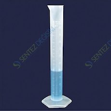 ISOLAB 016.05.100 Mezür - Uzun From - P.P - B Kalite - Kabartma Skala - 100 ml