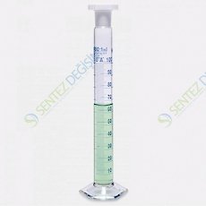 ISOLAB 016.01.901 Mezür - Çalkalama - Hexagonal Cam Tabanlı - A Kalite - Grup Sertifikalı - Mavi Skala - 1000 ml
