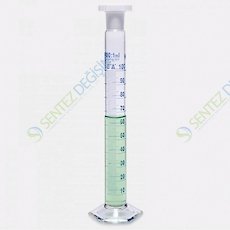 ISOLAB 016.01.500 Mezür - Çalkalama - Hexagonal Cam Tabanlı - A Kalite - Grup Sertifikalı - Mavi Skala - 500 ml