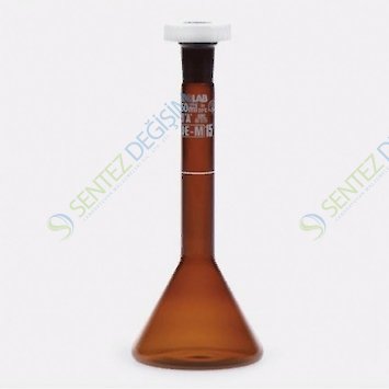 ISOLAB 013.15.002 Balon Joje Trapezoidal Amber A Kalite Grup Sertifikalı Beyaz Skala 2 ml NS 7/16 2 adet