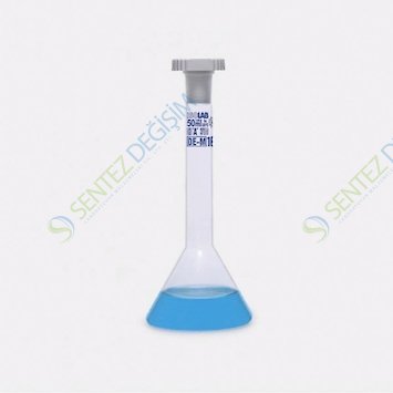 ISOLAB 013.13.001 Balon Joje Trapezoidal Şeffaf A Kalite Grup Sertifikalı Mavi Skala 1 ml NS 7/16 2 adet