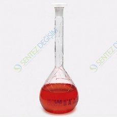 ISOLAB 014.01.026 Balon Joje Yüzey Kaplı Standart Amber A Kalite Grup Sertifikalı Beyaz Skala 25 ml NS 12/21 / 2 Adet