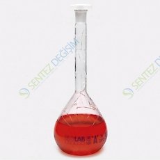 ISOLAB 013.01.010C Balon Joje Yüzey Kaplı Standart Şeffaf A Kalite Grup Sertifikalı Mavi Skala 10 ml NS 10/19 / 2 Adet