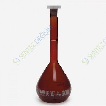 ISOLAB 014.01.026 Balon Joje Standart Amber A Kalite Grup Sertifikalı Beyaz Skala 25 ml NS 12/21 / 2 Adet
