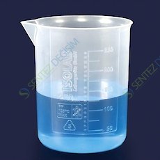 ISOLAB 026.01.901 Plastik Beher - P.P - Kısa Form - Kabartma Skala - 1000 ml / 1 Adet