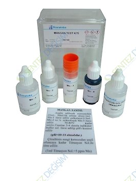 NORATEKS Mangan Test Kiti (100140) (Ca Ve Mg Olmayan Sularda)(1ml=5ppm)(mg/lt) / 1 Kutu
