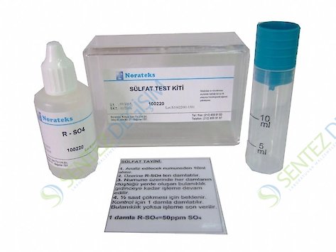 NORATEKS Sülfat Test Kiti (100220) (1 damla=50ppm (mg/lt / 1 Kutu )