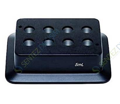 DLAB Heating Block 5 mL tüpler için kullanılan ısıtma bloğu, 8 delik