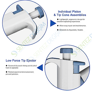 DLAB TopPette Ayarlanabilir Otomatik Pipet 0.1-2.5 μL