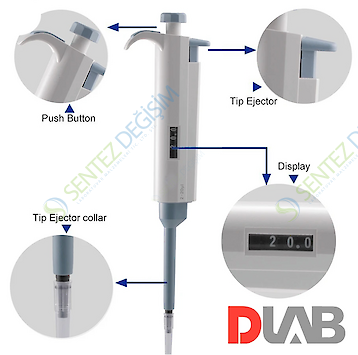 DLAB TopPette Sabit Otomatik Pipet 20 μL