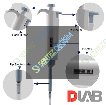 DLAB TopPette Sabit Otomatik Pipet 5000 μL