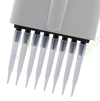 DLAB TopPette Ayarlanabilir Sekiz Kanallı Otomatik Pipet 50-300 μL
