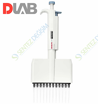 DLAB TopPette Ayarlanabilir Oniki Kanallı Otomatik Pipet 50-300 μL