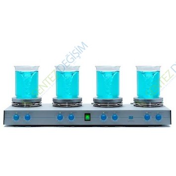 Velp AM4 Çoklu Isıtıcılı Manyetik Karıştırıcı Isıtma Plakası Çapı 135 mm / 2550W / 1500 rpm