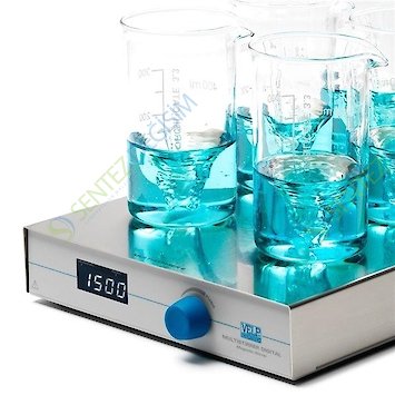  VELP MULTISTIRRER Dijital Seri Manyetik Karıştırıcılar, Çoklu Pozisyonlar 80 ila 1.500 rpm